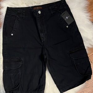 Men's Black Cargo Shorts